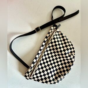 Clare V Grande Fanny Black and cream checker Women's Bag